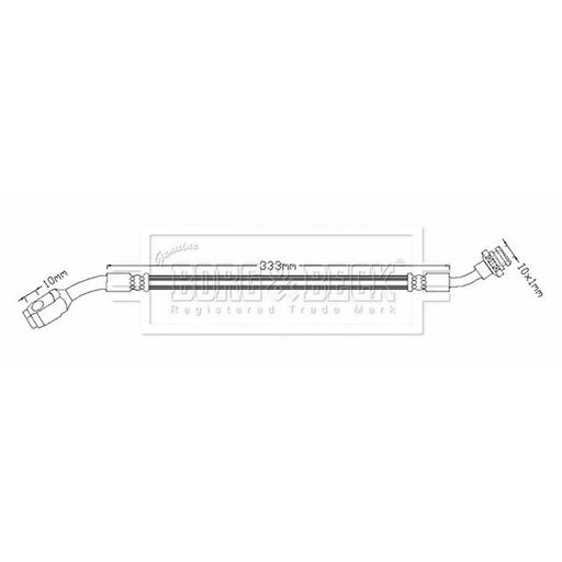 Borg & Beck Brake Hydraulic Hose Line Front Right BBH6313