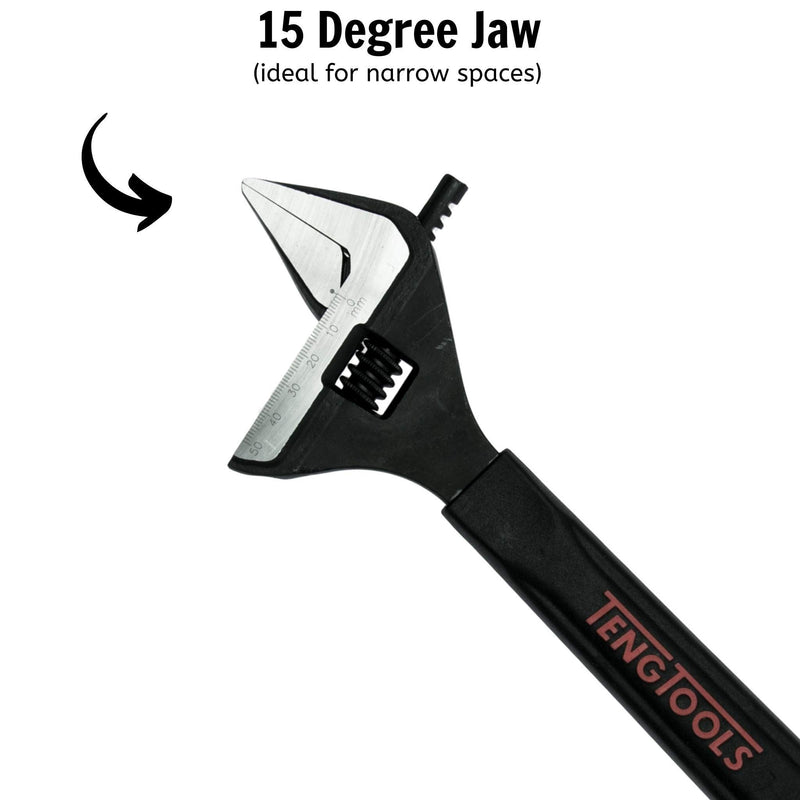 Teng Tools Adjustable Wrench Wide Jaw 250mm Teng Tools - Dynamic Drive