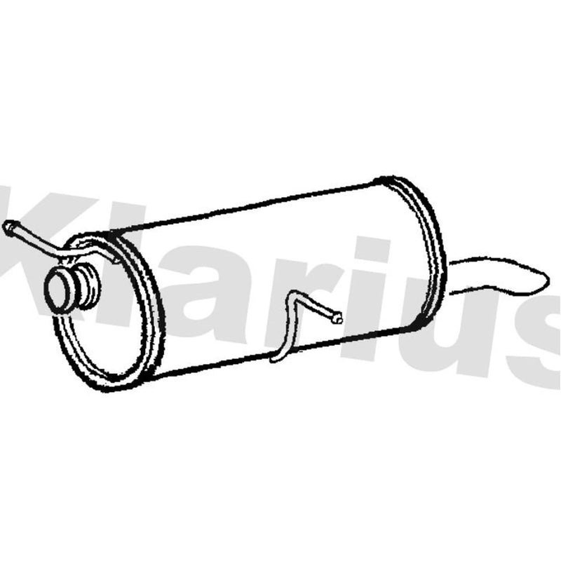 Klarius Box With Tail Pipe Rear fits Peugeot 307 2002-2008 1.6