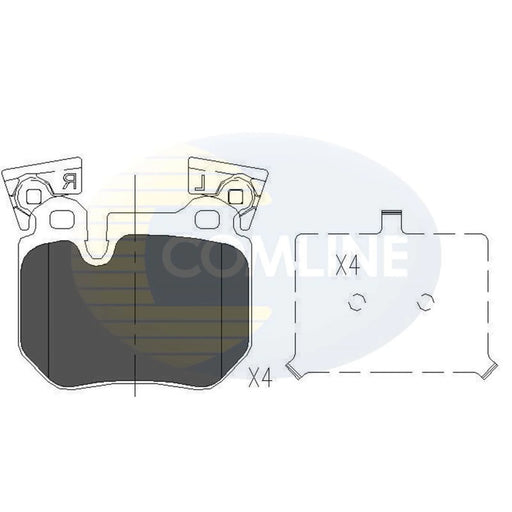 Comline 4 x Rear Brake Pad Set fits BMW 1 2007-2013