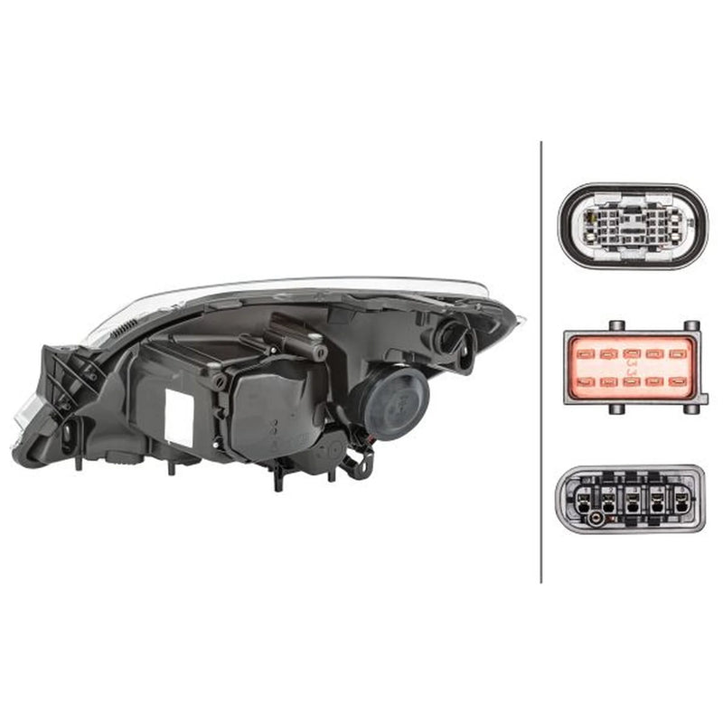 Hella Headlight Headlamp D2S/H7 Right fits Opel Astra H 2004-2014