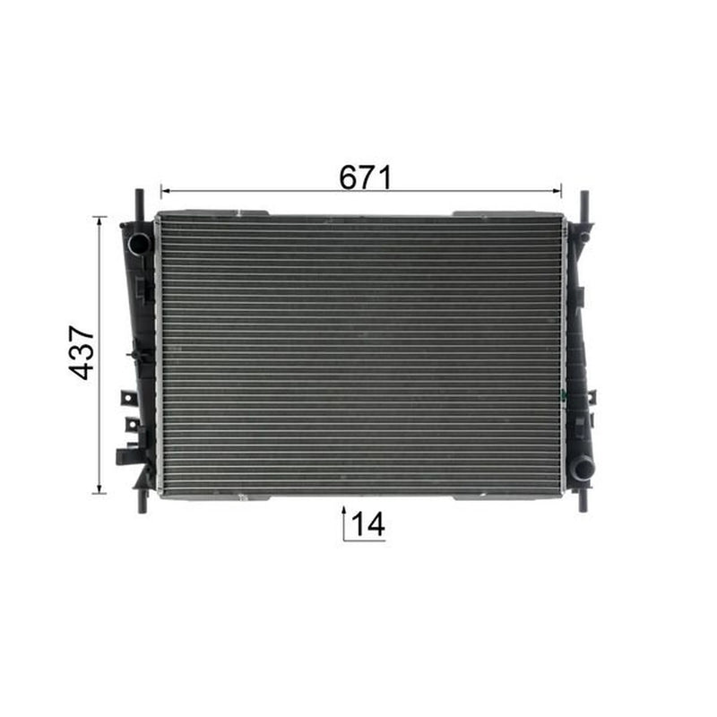 Mahle Engine Radiator fits Jaguar X-Type I 2005-2009 2.2