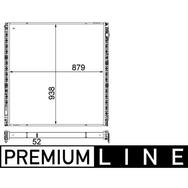 Mahle Low-Temperature Radiator fits Man Tgs I 2007-2021