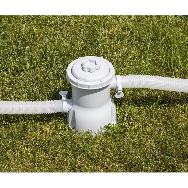 Dellonda Steel Frame Round Swimming Pool & Filter Pump 12ft - Blue DL20 Dellonda - Dynamic Drive