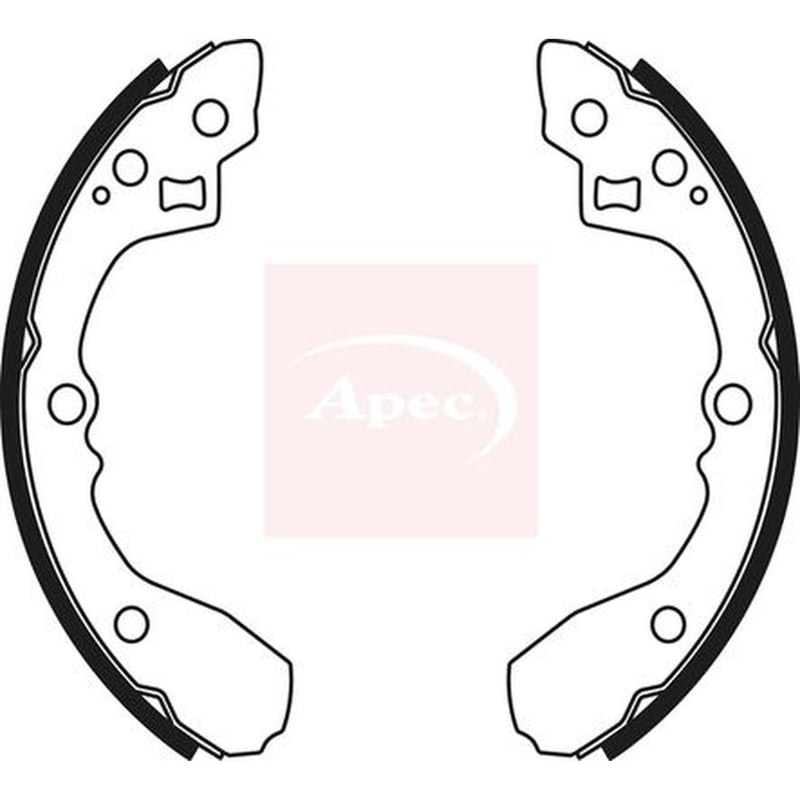 Apec Brake Shoe Set Axle Kit fits Kia Rio I 2000-2005 1.3 1.5