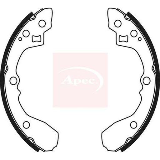 Apec Brake Shoe Set Axle Kit fits Kia Rio I 2000-2005 1.3 1.5