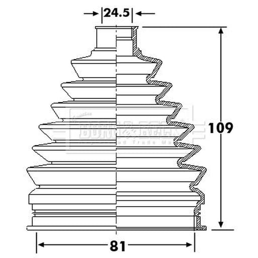 Borg & Beck Drive Shaft Bellow Kit Wheel Side Thermopla BCB6234