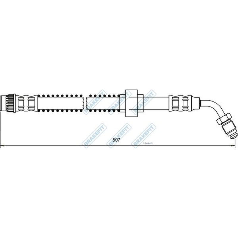 Apec Brake Hydraulic Hose Line Front Right fits Nissan Interstar 2003 on