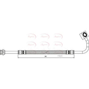 Apec Brake Hydraulic Hose Line Front Left HOS4019