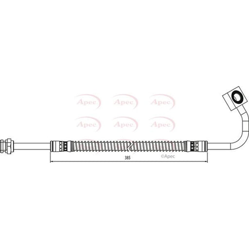 Apec Brake Hydraulic Hose Line Front Left HOS4019