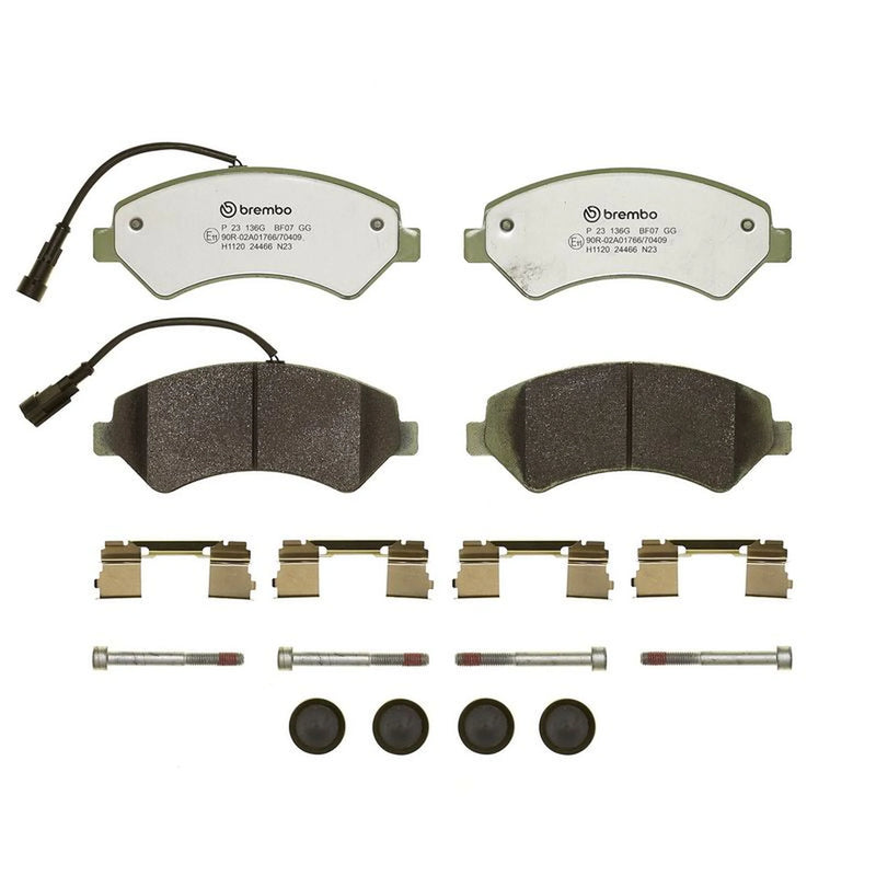 Brembo 4 x Front Brake Pad Set fits Citroën Relay III 2006-2023 2.0 2.2 3.0