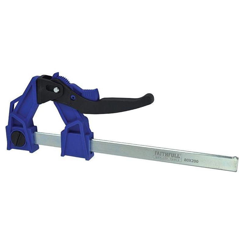 Faithfull Heavy-Duty Lever Clamp Capacity 200mm Faithfull - NN4 Online