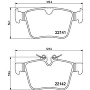 Mintex Rear Brake Pad Set fits Jaguar I-Pace 2018 on
