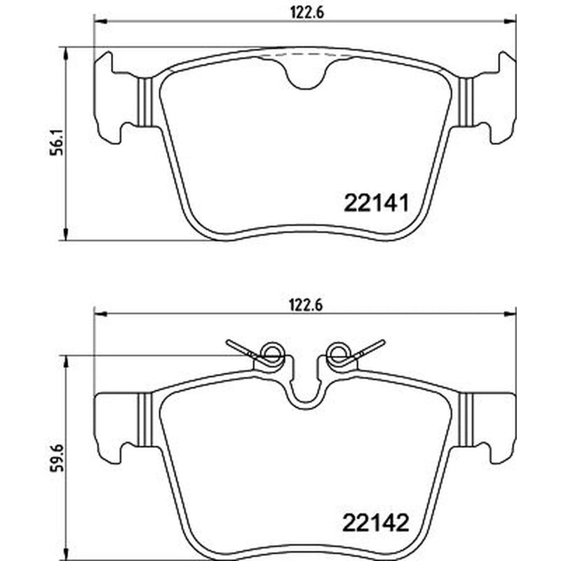 Mintex Rear Brake Pad Set fits Jaguar I-Pace 2018 on