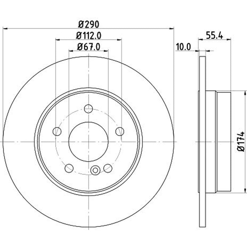 Mintex Rear Brake Discs & Pads fits Mercedes-Benz C-Class 1994-2000 202.028