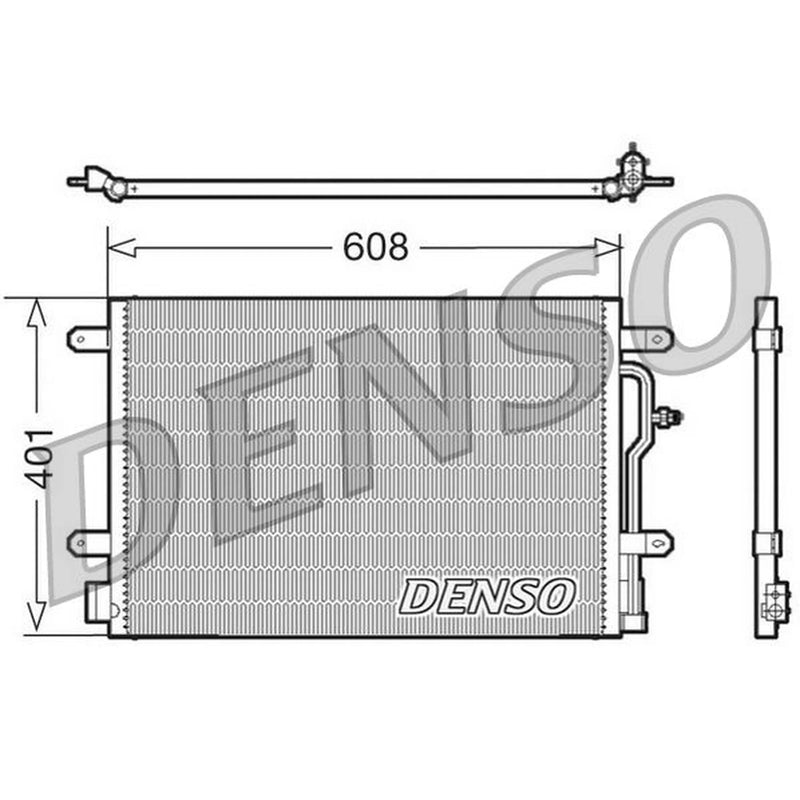 Denso Air Conditioning Condenser fits Audi A4 B6 2000-2005