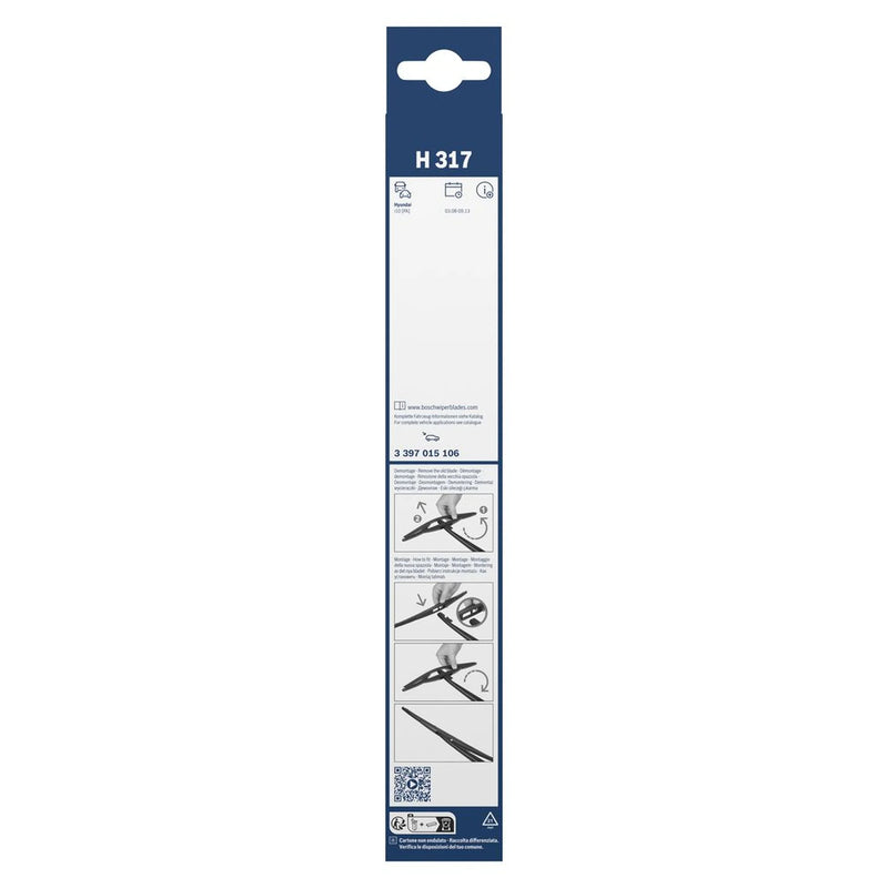 Bosch Wiper Wiper Blade 300mm — H317 fits Hyundai I10 I 2007-2013 1.0 1.1 1.2