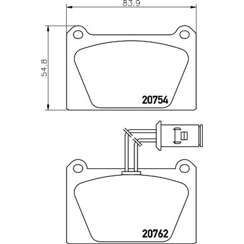 Mintex Front Brake Pad Set fits Austin Metro I Fastback 1980-1990 1.0 1.3