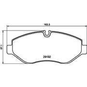 DON Front Brake Pad Set fits Mercedes-Benz G-Class Closed Off-Road Vehicle