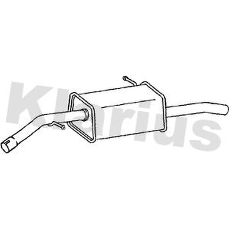 Klarius Box With Tail Pipe Rear fits Citroën C3 II 2009-2016 1.4