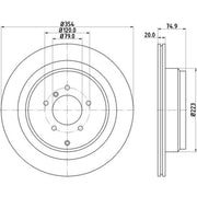 Mintex 2 x Brake Discs fits Land Rover Range Rover 2002-2012 3.0 3.6 4.2 4.4