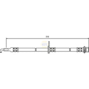 NAPA Brake Hydraulic Hose Line Front Left fits Citroën C1 2005-2014 1.0 1.4