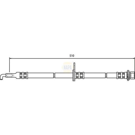 NAPA Brake Hydraulic Hose Line Front Left NBH1214