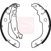 Apec Brake Shoe Set Axle Kit fits Citroën C-Elysee 2012-2018 1.2 1.5 1.6