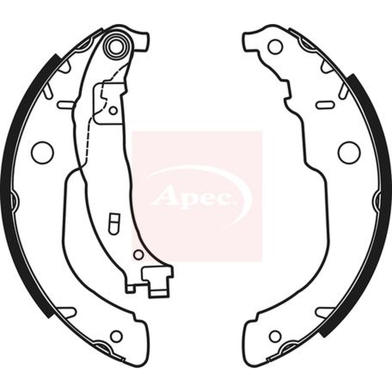 Apec Brake Shoe Set Axle Kit fits Citroën C-Elysee 2012-2018 1.2 1.5 1.6