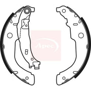 Apec Brake Shoe Set Axle Kit SHU711