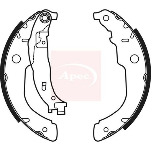 Apec Brake Shoe Set Axle Kit fits Citroën C-Elysee 2012-2018 1.2 1.5 1.6
