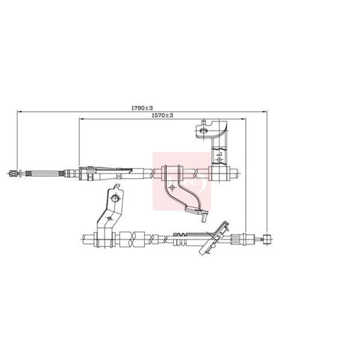 Apec Handbrake Cable Right Rear CAB1847