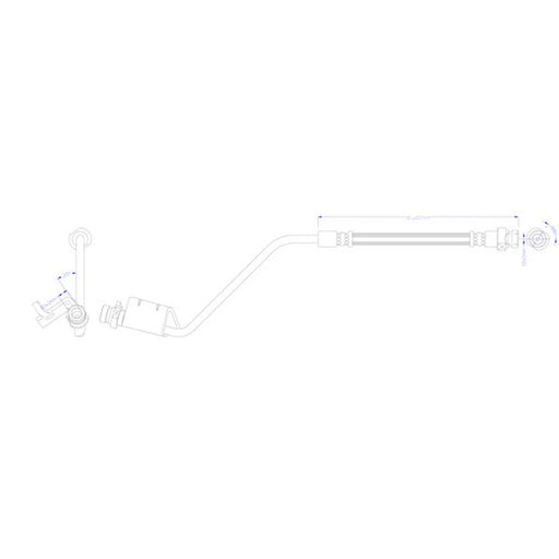 Juratek Brake Hydraulic Hose Line Rear fits Hyundai IX20 2010-2019 1.4 1.6