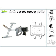 Valeo Electric Window Regulator Lifter Left Front 850300