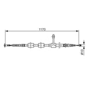 Bosch Handbrake Cable Right Rear fits Alfa Romeo 147 2001-2010 1.6 1.9 2.0