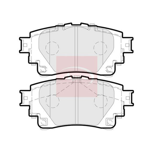 Apec Rear Brake Pad Set fits Lexus Nx II 2021 on
