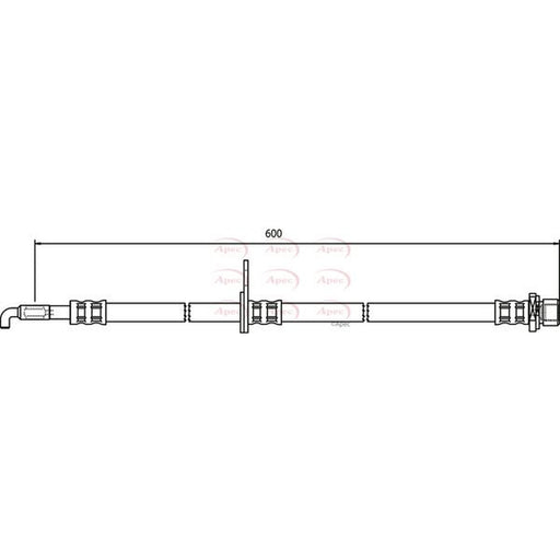 Apec Brake Hydraulic Hose Line Front Left fits Toyota Avensis 2003-2008