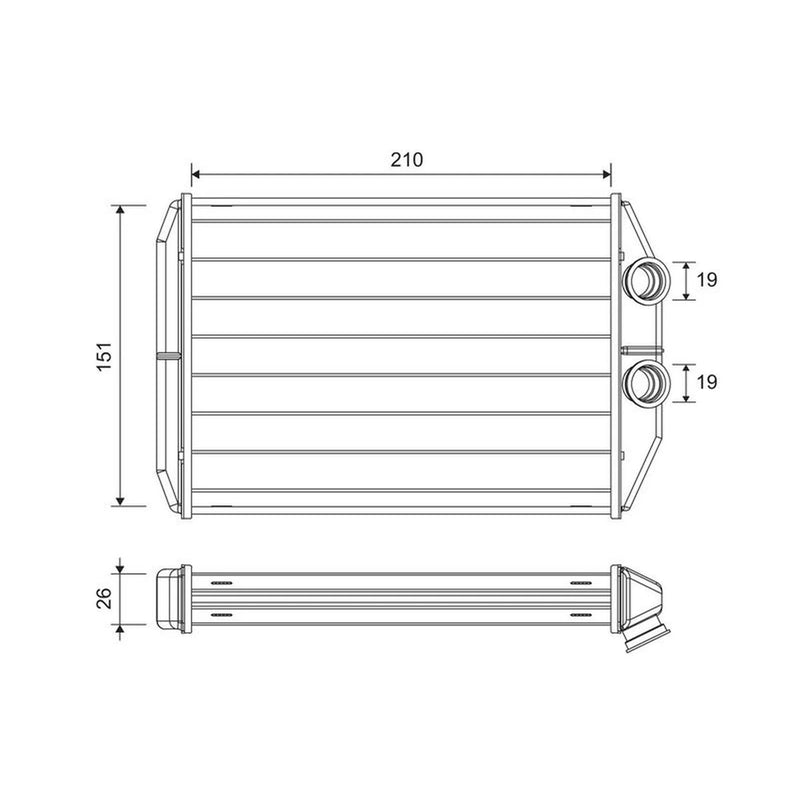 Valeo Heater Matrix Core Heat Exchanger 811624