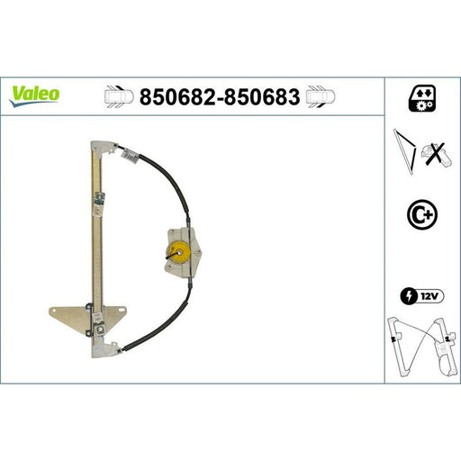 Valeo Electric Window Regulator Lifter Left Front 850682