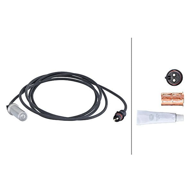 Hella ABS Wheel Speed Sensor Rear fits Iveco Stralis I 2002-2013