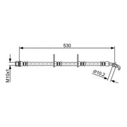 Bosch Brake Hydraulic Hose Line Rear fits Lexus Rx 2008-2015