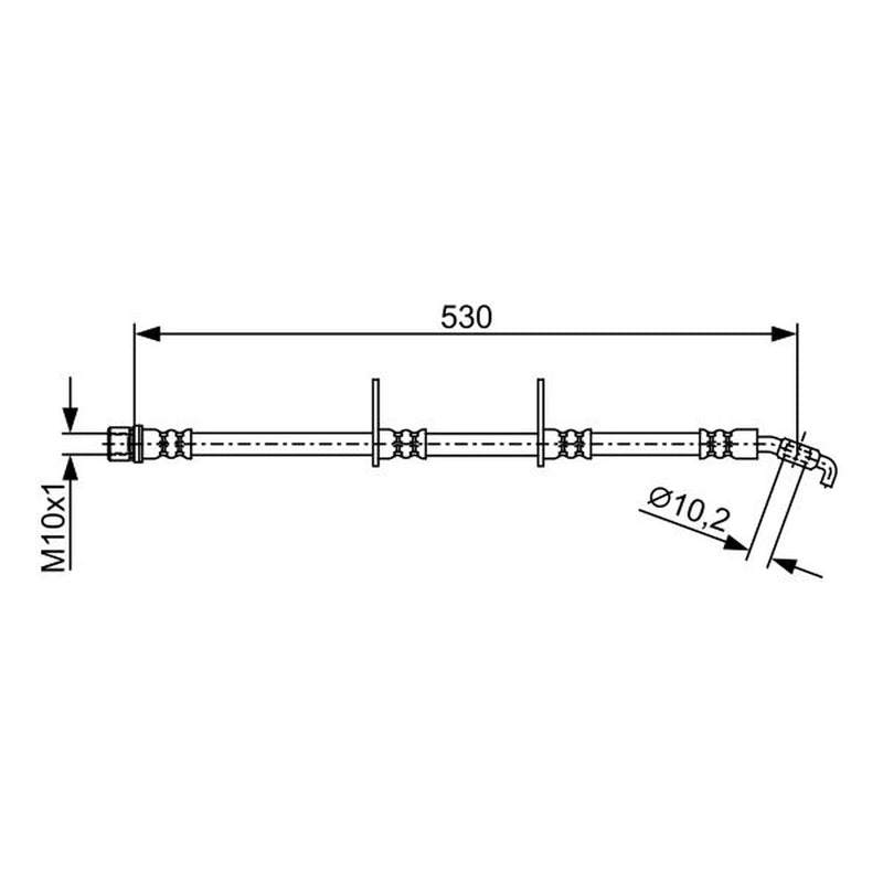 Bosch Brake Hydraulic Hose Line Rear fits Lexus Rx 2008-2015
