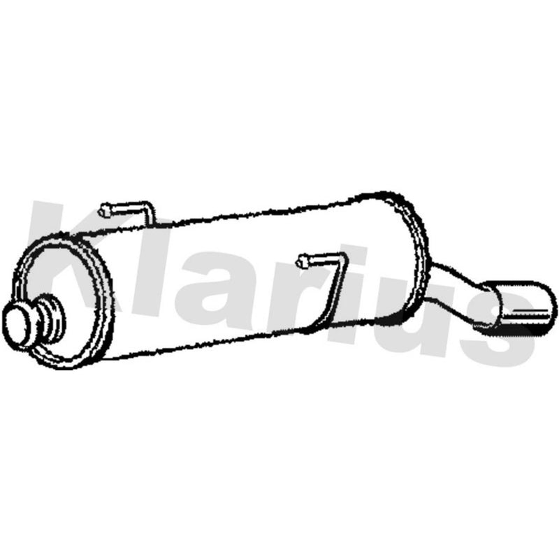 Klarius Box With Tail Pipe Rear fits Peugeot 206 2003-2008 1.4