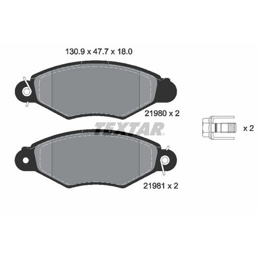 Textar Front Brake Pad Set 2198004