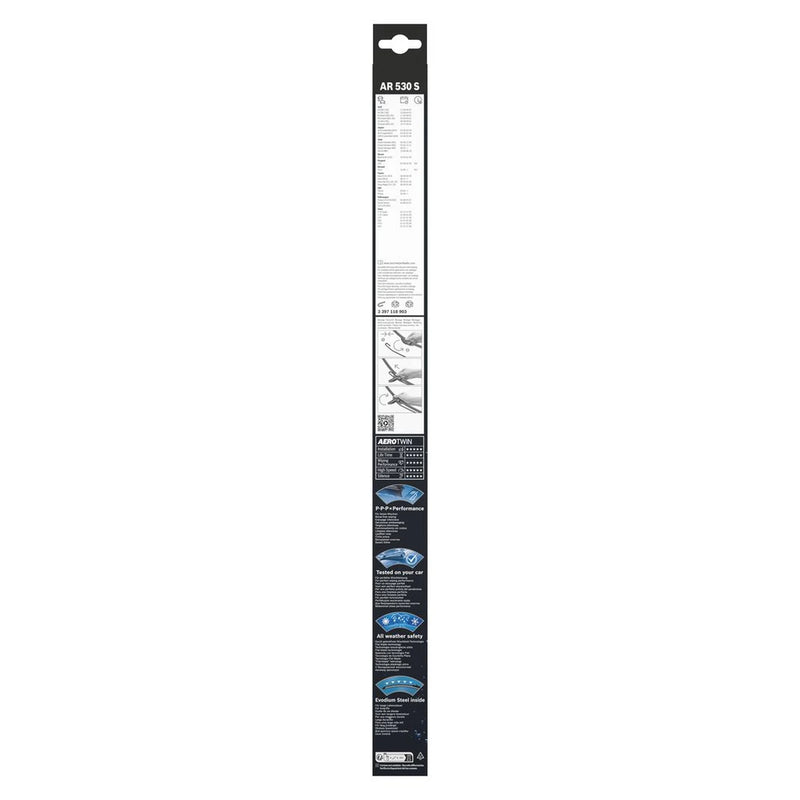 Bosch Aerotwin Front Wiper Blade Set 530mm + 530mm — AR530S fits Audi A4 B5