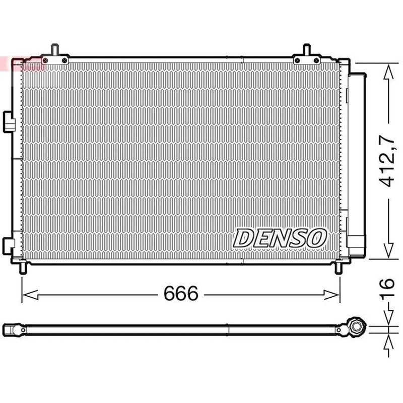 Denso Air Conditioning Condenser fits Toyota Rav 4 IV 2012-2019 2.0 2.2 2.5