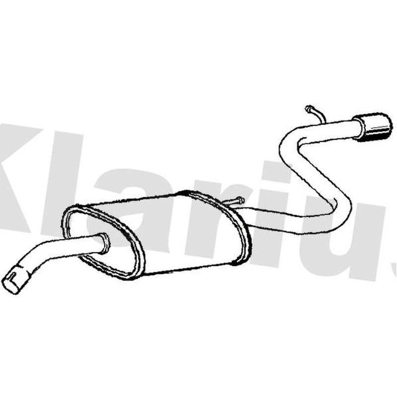 Klarius Box With Tail Pipe Rear fits Kia Pro Cee'D 2008-2012 1.6