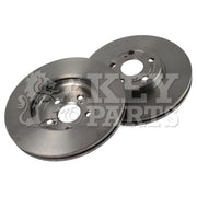 Key Parts Front Brake Discs & Pads fits Toyota Avensis 2003-2008 1.6 1.8 2.0