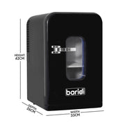 Baridi Mini Fridge/Warmer 15L Capacity 12V/230V - Black DH95 Baridi - Dynamic Drive