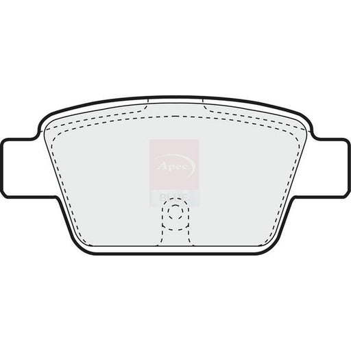 Apec Rear Brake Pad Set fits Alfa Romeo Mito 2008-2018 1.4 1.6